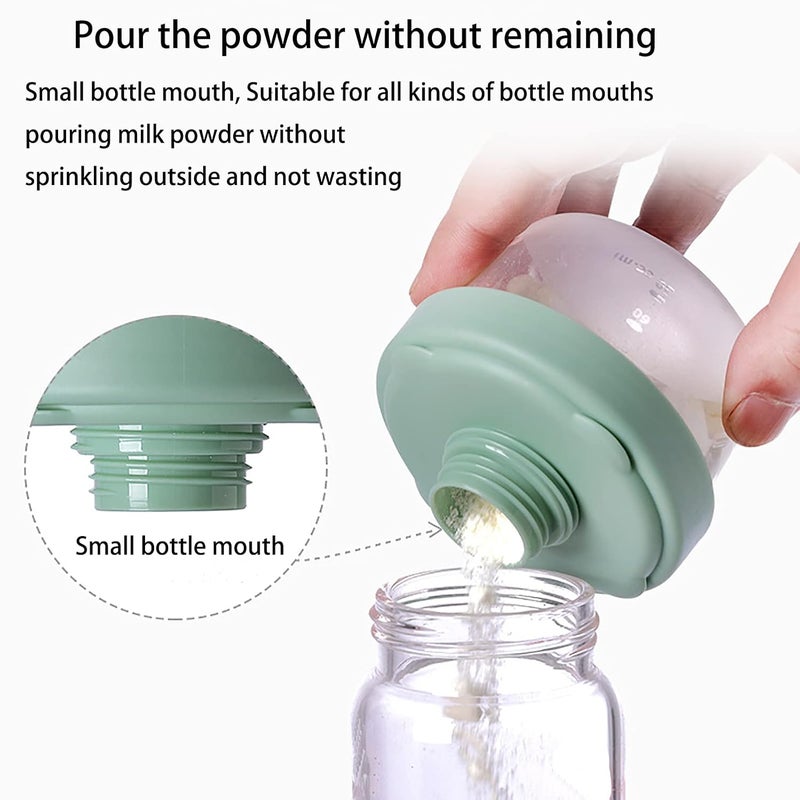 IENYPA 4 Layers Baby Milk Powder Formula Dispenser on The go, Baby Formula Containers for Travel, Formula Holder Mixer, Baby Feeding Snack Storage Container, Portable, Stackable, Non-Spill, BPA-Free - Image 4